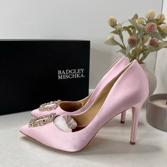 Badgley Mischka Cher Pointed Toe Stiletto Heel Blossm MP5233 Women's 9.5 - Picture 2 of 11